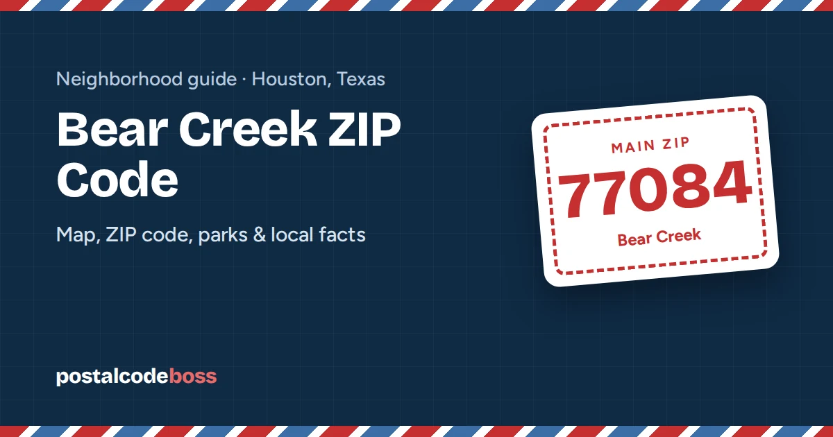 Bear Creek ZIP code 77084, Houston TX