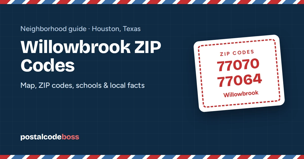 Willowbrook ZIP codes 77070 and 77064, Houston TX
